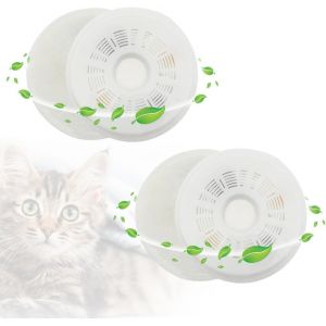Lot De 4 Filtres De Rechange Pour Fontaine À Eau Pour Chat, Triple Action, Filtre De Rechange Pour Fontaine À Eau Pour Animaux De Compagnie, Distributeur D'eau De 3 L - Neuf