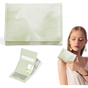 Portefeuille Femme Cuir Petit Porte Monnaie,Porte Monnaie Femme Porte-Cartes Avec Fermoir En Métal,Portefeuille Femme En Cuir Pu Petit Porte Monnaie Slots De Carte - Neuf