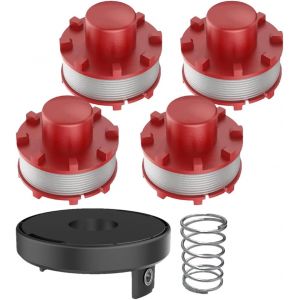 MEVRONISSHOP-Lot de 4 Bobines de Fil de Rechange pour D&eacute;broussailleuse Ein-hell 3405096, Bobine de Rechange Accessoire de D&eacute;broussailleuse pour Ein-hell GE-CT 36/30 LI E SOLO, AGILLO 36/255 BL,AGILLO - Neuf