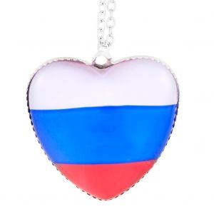 Collier En Cuivre Pour Homme Et Femme Avec Pendentif En Forme De Cour En Alliage Representant Le Drapeau National De La Coupe Du Monde (Russie) - Neuf