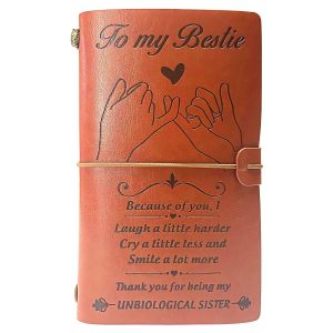 Cadeaux D'amitié Pour Femme,Cadeaux D'anniversaire Pour Meilleure Amie,Cadeaux Personnalisés Pour Femme,Cadeaux D'anniversaire Amusants Pour Amis,Journal En Cuir Pour Amie,Meilleure S?Ur - Neuf