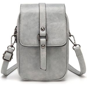 TIANYI-Sac de téléphone à bandoulière vintage pour femme, petit sac à bandoulière Messenger sac à main en argent sac à main portefeuille Avec prise casque - Neuf