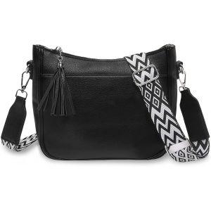 Sacs Bandouli&egrave;re pour Femme,Grand Sac Bandouli&egrave;re en Cuir PU,avec Poche Arri&egrave;re Zipp&eacute;e Antivol,Sacs Bandoulieres Femme de Grande Capacit&eacute; avec 2 Bretelles R&eacute;Glables et Amovibles - Neuf