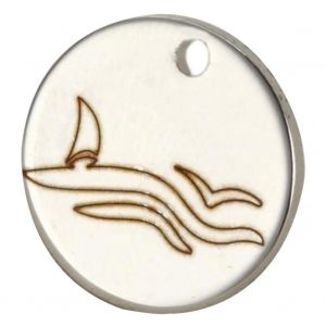 Nouvelle Mode Belle Accessoires De Bricolage Voilier Bateau Mouette Forme Pendentif (Argent) - Neuf