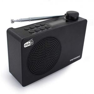 Radio num&eacute;rique DAB+ et FM RDS avec sortie casque, double alarme et batterie int&eacute;gr&eacute;e d'une autonomie de 7 h - Noir - Neuf