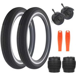 Subzonal-Lot De 2 Pneus De V&eacute;lo 16"" 16 X 2,125-57-305 Et 2 Chambres &Agrave; Air De 16"" Pour Bmx, Vtt, V&eacute;lo D'enfant, Tricycle, Cruiser - Neuf