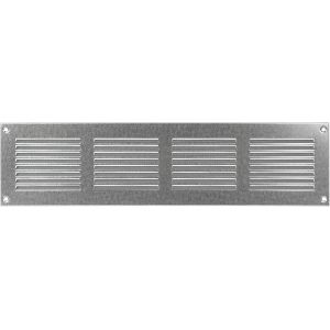 Grille d'aération galvanisée de 400 mm x 100 mm - Grilles d'air de retour en acier de qualité - pour plafond et parois latérales - CVC - avec écran de protection contre les insectes - Neuf