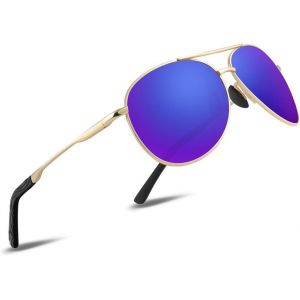 Kalanka-Lunettes De Soleil Homme Pilote Lunettes De Soleil Polarisées Pour Hommes Et Femmes Protection Style Classique Lunettes Ultralégères Verres Anti-Reflets Conduite Pêche Sports Avec Lunettes De - Neuf