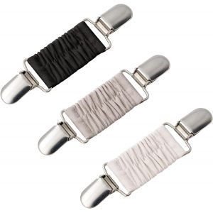 Kjdal-3 Pièces Pinces Cardigan,Pinces Pour Robe,Pinces À Châle,Clips De Pull Vintage,Convient Pour Cardigans,Robes,Pulls,Pour Femme Fille Décor (Noir,Blanc,Gris) - Neuf