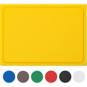 Planche &Agrave; D&eacute;couper En Plastique Pe-Hd Jaune, 60x40x2 Cm, Passe Au Lave-Vaisselle, Extra &Eacute;paisse, N'ab&icirc;me Pas Les Couteaux Bac &Agrave; Jus - Neuf