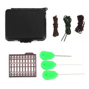Kit De Peche A La Carpe Avec Emerillons, Hamecons, Manchons, Caoutchoucs, Perles, Tubes Et Clips - Neuf
