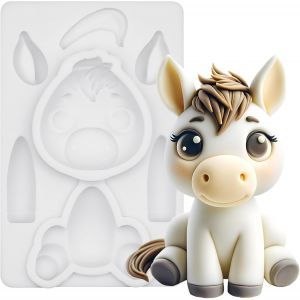 Moule &Agrave; Fondant En Forme D'animal De La Ferme-8,6 Cm De Haut - Neuf