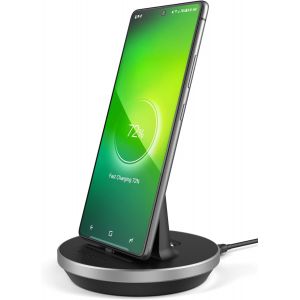 JGD-Encased Station de charge USB C pour Samsung Galaxy Note 9 avec c&acirc;ble d'alimentation de 1,5 m (adaptateur CA &agrave; charge rapide vendu s&eacute;par&eacute;ment) (aluminium noir) - Neuf