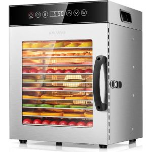 Ulteronixshop-D&eacute;shydrateur Alimentaire 750W Inox avec 12 Plateaux, D&eacute;shydrateur Professionnel avec Minuterie Num&eacute;rique, Contr&ocirc;le Temp&eacute;rature, Protection Surchauffe, Livre de Recettes Inclus - Neuf