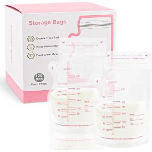 Kalanka-120 Pièces Sachets Conservation Lait Maternel 250ml Sac Congélation Lait Maternel Double Fermeture Étanche Sac Lait Maternel Congelation Matériau Alimentaire Sans Bpa - Neuf
