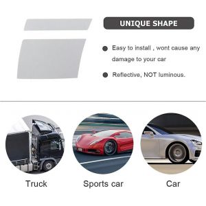 6 pièces Hash Stripe Wheel Stickers pour roues de 18 à 21 pouces Jantes de voiture réfléchissantes Accessoires de décoration - Neuf