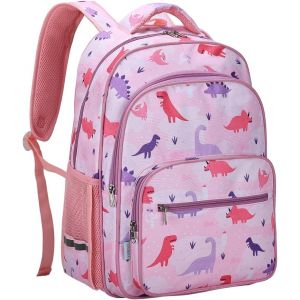 KALANKA-Sac à Dos Enfant, 15,6 Pouces Grand Cartable Fille Garcon Primaire 6-10 Ans Plusieurs Compartiments Sac d'École avec Sangle de Poitrine et Bande Réfléchissante pour Scolaire Voyage Randonnée - Neuf