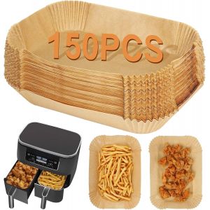 150 Pièces Papier Cuisson Pour Air Fryer Ninja 9,5L/7.6L, Accessoire Pour Air Fryer Ninja, Papier Sulfurisé Compatible Ninja Af300Eu/ Foodi Max Dual Zone Af400Eu/Double Stack Xl Sl400Eu[Z719] - Neuf