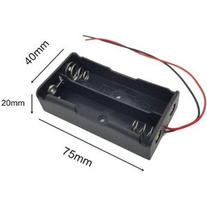 TIANYI-10Pcs 2 x 3.7 V 18650 Support de Batterie Bo&icirc;tier en Plastique Bo&icirc;te de Rangement avec Wire Leads - Neuf