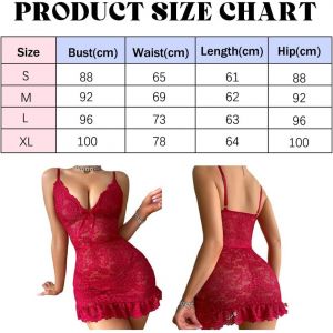 Kalanka-Robe De Nuit Femme Nuisette Dentelle Bretelles Fines V&ecirc;tement De Nuit &Eacute;l&eacute;gant Tenue De Soir&eacute;e Combinaison Confortable V&ecirc;tements De D&eacute;tente - Neuf