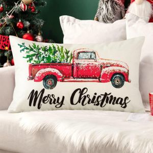 Slep-Housses De Coussin De Noël Pour Décoration De Maison, Canapé, Lit, Canapé - Neuf