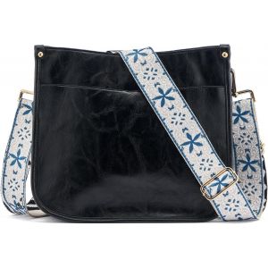 KALANKA-Femmes Sacs &agrave; Bandouli&egrave;re en Cuir Sac &agrave; Dos Dame Hobo Sac &agrave; Main Poches Zipp&eacute;es Sac Avec Sangle R&eacute;glable - Neuf