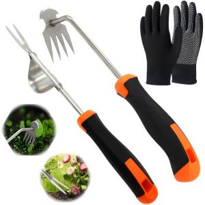 Désherbeur manuel en acier inoxydable pour le jardinage-Outil de désherbage manuel-Avec manche.[C73] - Neuf