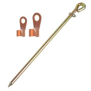 Tige de mise à la terre portable - Broche de mise à la terre avec cosse de fil de terre - Neuf