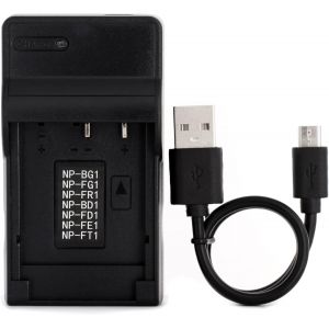NP-BG1 USB Chargeur pour Sony Cyber-Shot DSC-H50 DSC-H55 DSC-H70 DSC-H90 DSC-HX30V DSC-HX5V DSC-HX7V DSC-HX9V DSC-W150 DSC-W290 DSC-W230 DSC-W220 DSC-W200 DSC-W300 DSC-W50 Cam&eacute;ra et Plus - Neuf