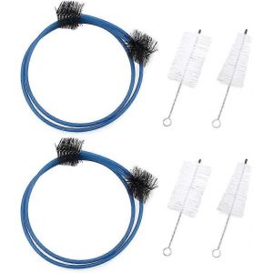 2 ensemble de brosse de nettoyage de corne,kit de nettoyage de trompette en laiton brosse d'embout buccal brosse &agrave; valve - Neuf