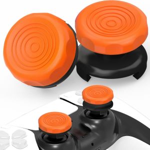 Capuchons Joystick PS5 - Thumbsticks Grip pour PS4 Joystick Thumb Grips Manette PS5 Silicone Caps Accessoires Manette Controller &agrave; Aide avec Viser, R&eacute;duire Pouce Fatigue, Blanc Laine 2 pi&egrave;ces - Neuf