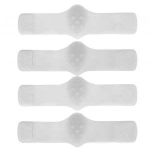 2 Paires De Coussinets De Voute Plantaire Adhesifs, Semelles Interieures Elastiques En Silicone, Fournitures De Soins Pour Pieds Plats, Blanc - Neuf