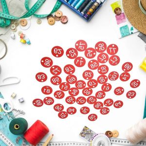 100pcs Étiquettes De Numéro D'identification En Plastique 1-100 Étiquette D'identification De Numéro Gravé Colorée Pour Porte-Clés - Neuf