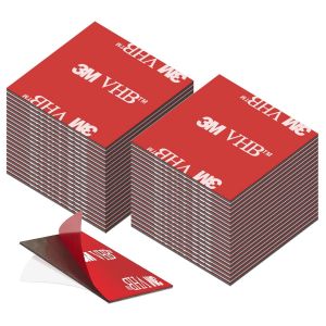 Double Face Extra Fort,Pastilles Adh&eacute;sives Double Face Extra-fort,Pastille Adhesive Double Face Imperm&eacute;ables pour la Maison,Bureau,Carr&eacute; 30mm x 30 mm,40 Pi&egrave;ces - Neuf