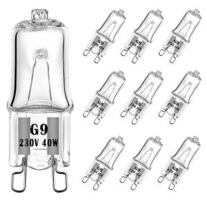 Ampoule Halog&egrave;ne G9 40 W &Agrave; Deux Broches Pour &Eacute;clairage De Meubles, &Eacute;clairage Ext&eacute;rieur, Dimmable, Blanc Chaud (10 Pi&egrave;ces) - Neuf