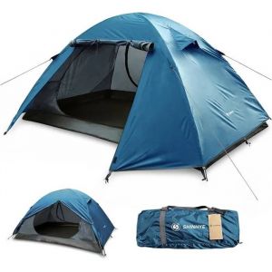 Shinhye Tente De Camping 4 Personnes Imperm&eacute;able Ultral&eacute;g&egrave;re Trekking Bleu - Neuf