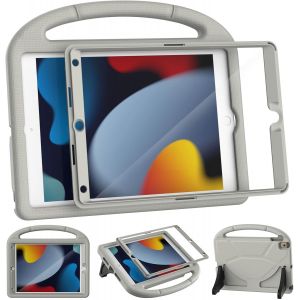LORANKA-&Eacute;tui pour enfants pour iPad 9e/8e/7e g&eacute;n&eacute;ration 10,2"" 2021/2020/2019, coque pour iPad Air 3e g&eacute;n&eacute;ration/Pro 10,5"", coque durable antichoc avec protecteur d'&eacute;cran pour iPad 10.2 et 10.5, gris - Neuf