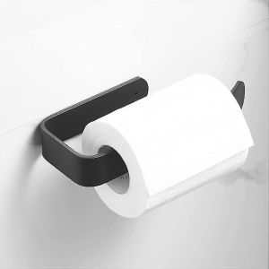 Porte-papier toilette mural adhésif sans perçage,Porte-rouleau de papier toilette,Porte-papier toilette en acier inoxydable,Pa mural - Neuf