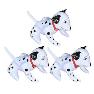 Lot De 3 Ballons Gonflables En Forme De Chien Tacheté - Jouets Animaux Amusants En Pvc Pour Enfants, Parfaits Pour Les Fêtes Et Les Jeux, Faciles À Gonfler Et À Ranger - Neuf