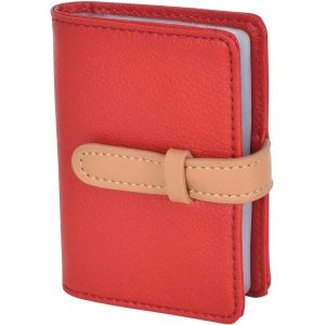 YEMAESRE-Porte Carte De Visite, Porte Cartes De Crédit, Pochette Carte Bancaire, Porte-Cartes Cuir Pu Pour Homme Et Femme, Étui Pour Cartes De Visite, Porte Cartes Crédit Bleue Visite, 26 Fentes (Rou - Neuf