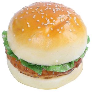 1pc R&eacute;aliste Hamburger Simulation R&eacute;aliste Faux Hamburger Boulangerie Afficher Enfants Nourriture Pain Jouet Accueil - Neuf