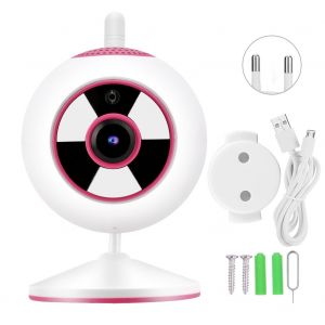 Mini camera de surveillance IP WiFi 1080p, vision nocturne couleur, pour interieur et maison, compatible Onvif 100-240 V - Neuf