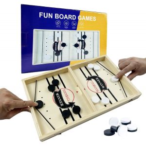 MDY-Sling Puck Game - Jeu de société Hockey Party Catapult - Jouets de Jeu de société Hockey - Ensemble de Plateau Portable - Bon pour Les Cadeaux - Neuf