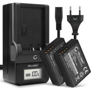 Batterie LP-E10 pour Appareil Photo - Compatible avec Canon EOS 2000D, 1100D, 1300D, 1200D (7.4V, 1020mAh) 2 Pi&iquest;&iquest;ces + Chargeur - Neuf