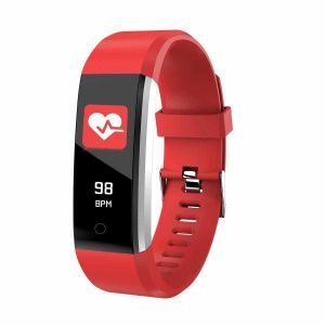 Montre De Sport Id115 Plus 2 Avec Moniteur De Pression Art&eacute;rielle Et D'oxyg&egrave;ne - Rouge - Neuf