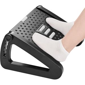 Ulteronixshop-Repose Pied Bureau, Repose Pieds Ergonomique &agrave; Hauteur R&eacute;glable avec Fonction Masseur pour Bureau et Maison - Neuf