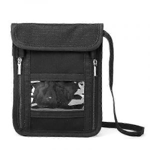 Porte-passeport Pochette de cou Portefeuille de voyage pour femmes et hommes,Portefeuille de voyage mince de sécurité de blocage RFID avec sangle de longe autour du cou 18 * 14,5 cm - Neuf