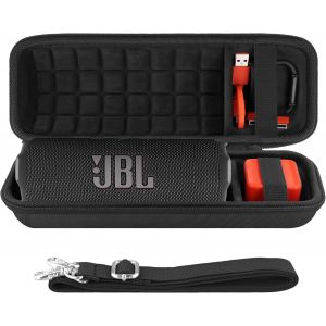 &Eacute;tui de Transport Rigide pour JBL Flip 7 Enceinte Bluetooth Portable - avec Sangle R&eacute;glable - Seulement l'&eacute;tui (Noir) - Neuf
