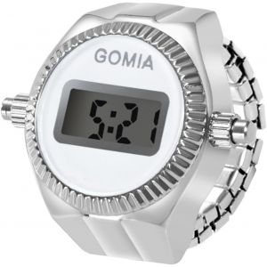 Bague Montre Extensible Num&eacute;rique,Montre Bague Femme Homme Doigt Ajustable,Bague Montre Etanche 1atm Fantaisie,Cadran Rond,Cadeau Pour Femme Et Homme.[J493] - Neuf