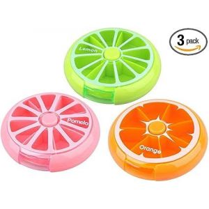 3 pièces Pilulier Journalier Voyage Boîte à Pilules en Plastique Distributeur pour Médicament et Vitamines - Neuf